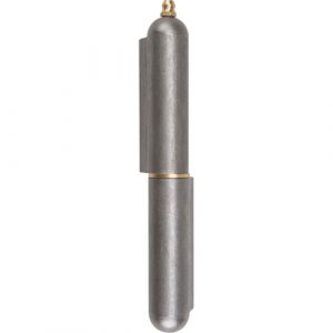Weld-On Hinge, 0.787" Dia. x 5.906" L, Mild Steel w/Fixed Steel Pin
