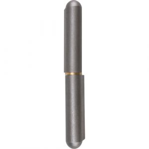 Weld-On Hinge, 0.906" Dia. x 7.874" L, Mild Steel w/Fixed Steel Pin