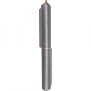 Weld-On Hinge, 1.102" Dia. x 10.236" L, Mild Steel w/Fixed Steel Pin