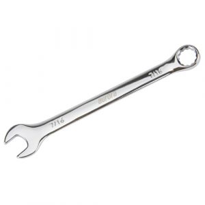 Combination Wrench, 12 Point, 7/16", Chrome Finish