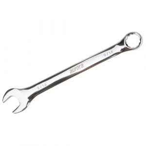Combination Wrench, 12 Point, 9/16", Chrome Finish