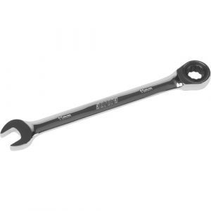 Metric Ratcheting Combination Wrench, 12 Point, 11 mm, Chrome Finish