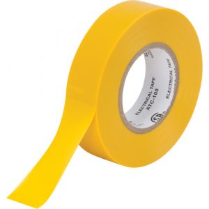 Electrical Tape, 19 mm (3/4") x 18 M (60'), Yellow, 7 mils